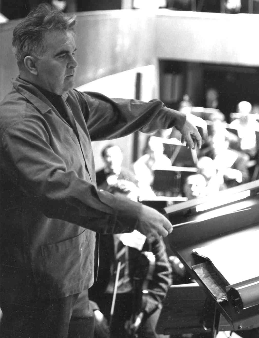 Wilhelm Schüchter en répétition, 1966 - Photo de la collection de Harry Schultz, Copyright Dortmunder Theatersammlung, tous droits réservés